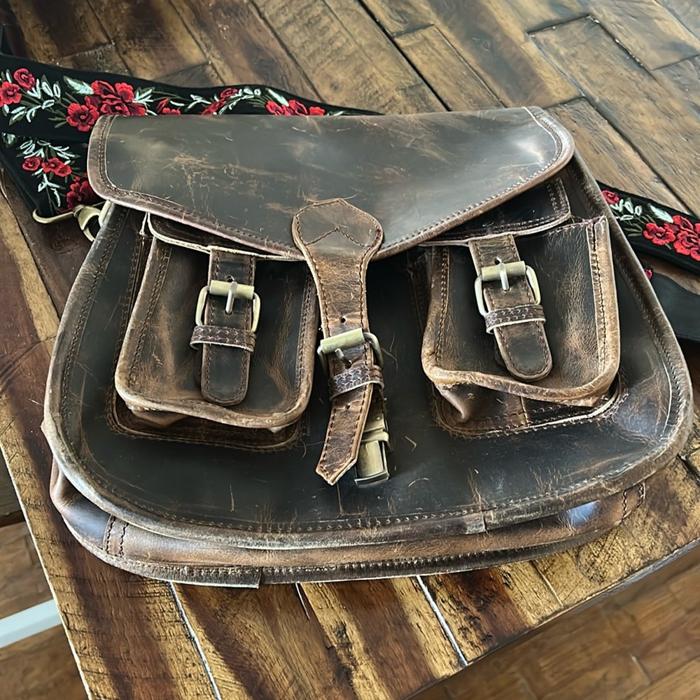Leather Saddle Bag